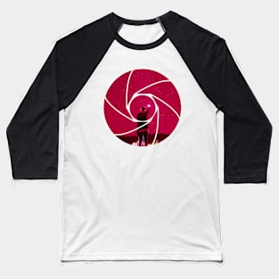 Photophile Crimson Night Sky Baseball T-Shirt